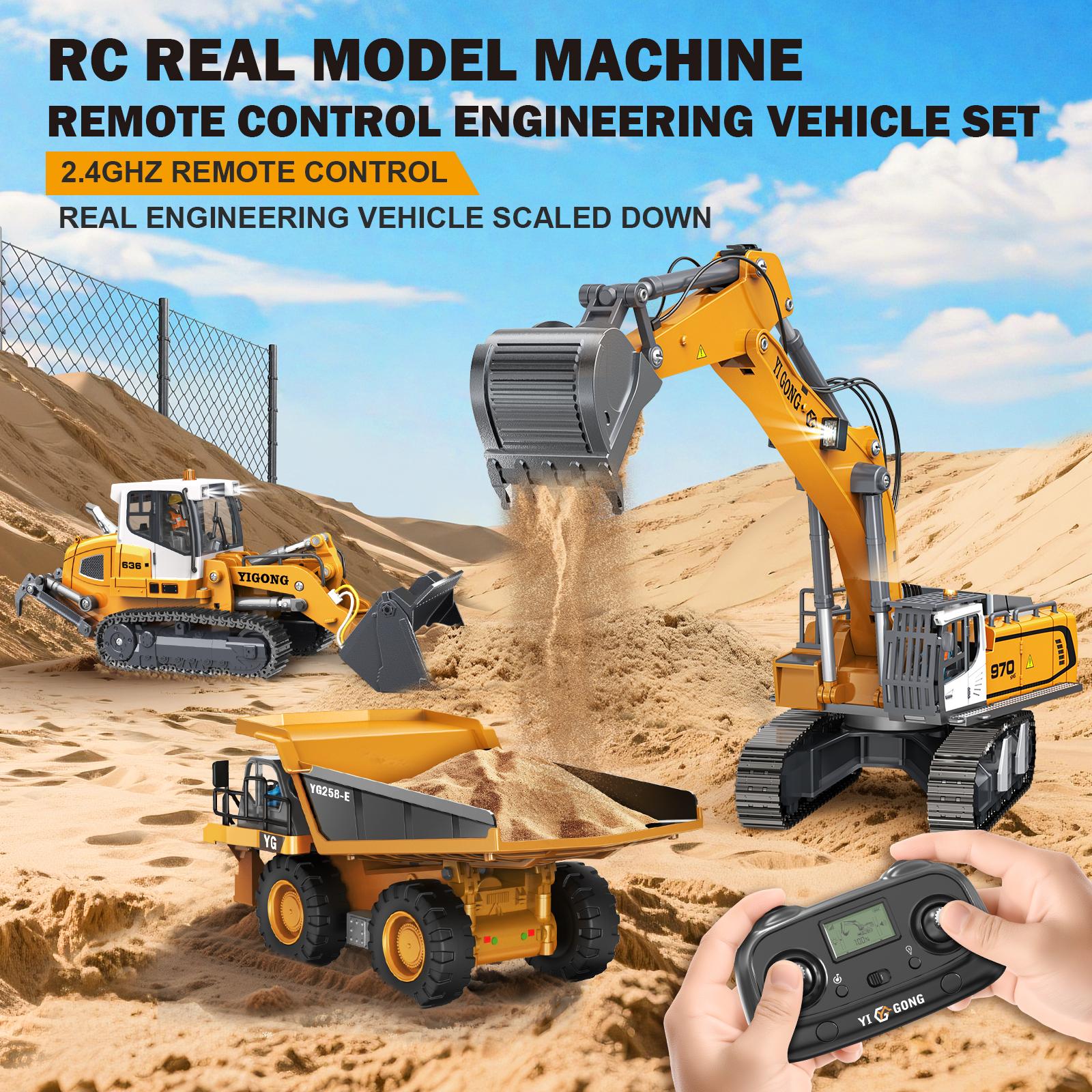 【Akeleo】The first series of 1:50 scale engineering model vehicles  Ball screw transmission  Collectible model  Sand table game