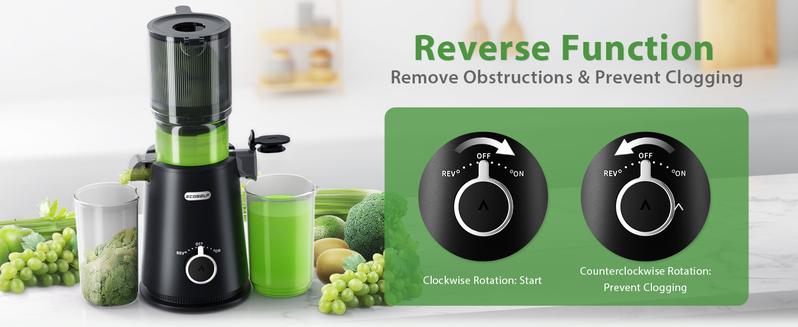 Cold Press Juicer, Hands Free,Juicer Machines with 13.67 inch Circ Feed Chute, Whole Fruit juicer, Juice Extractor for Vegetable and Fruit, High Juice Yield, Easy to Clean with Brush, Ice Fruit, Smart recipes App,2-year warranty