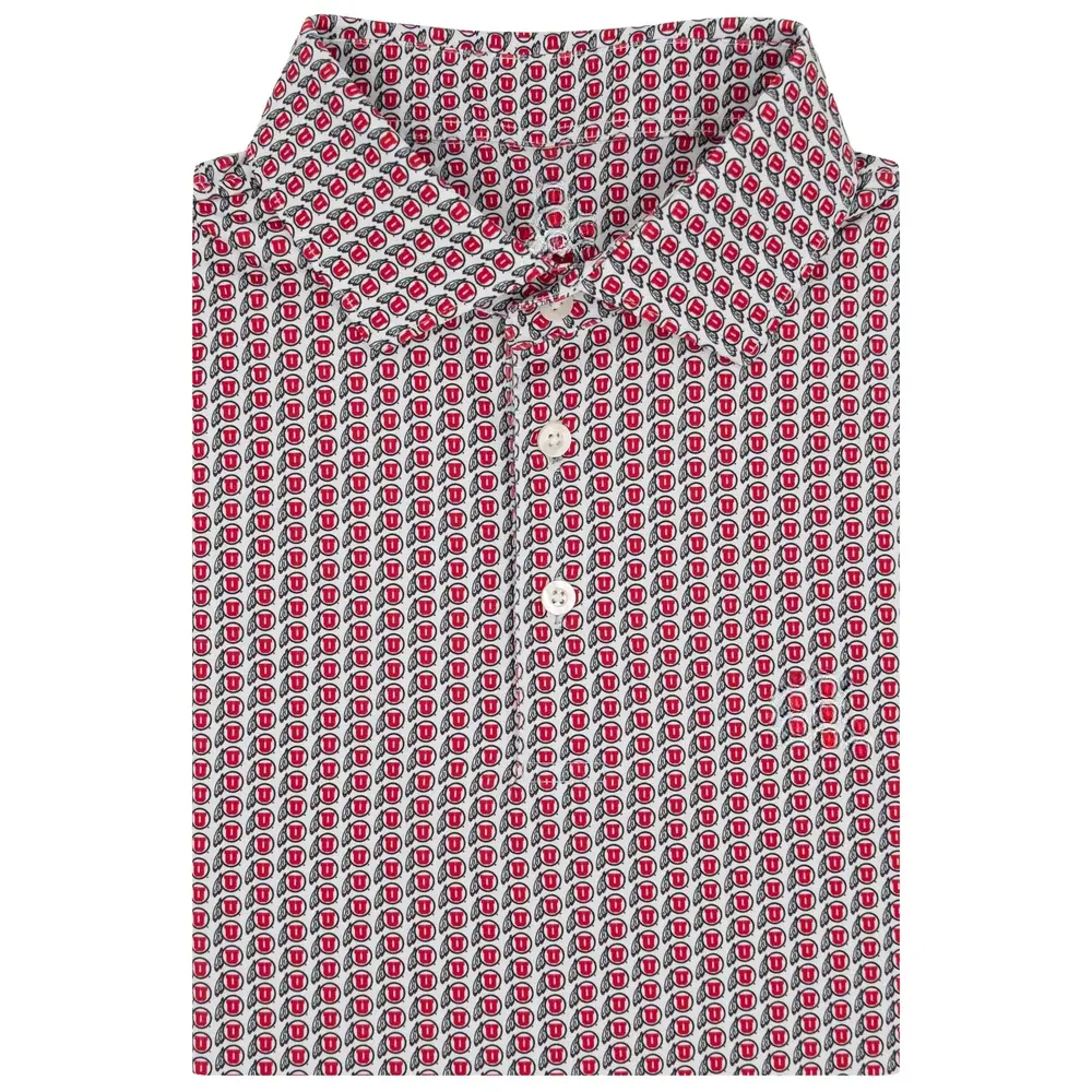 The Utah Utes Men's Short Sleeve Collegiate Polo, Polo 3D Golf Unisex, Polo 3D Style Polo Unisex