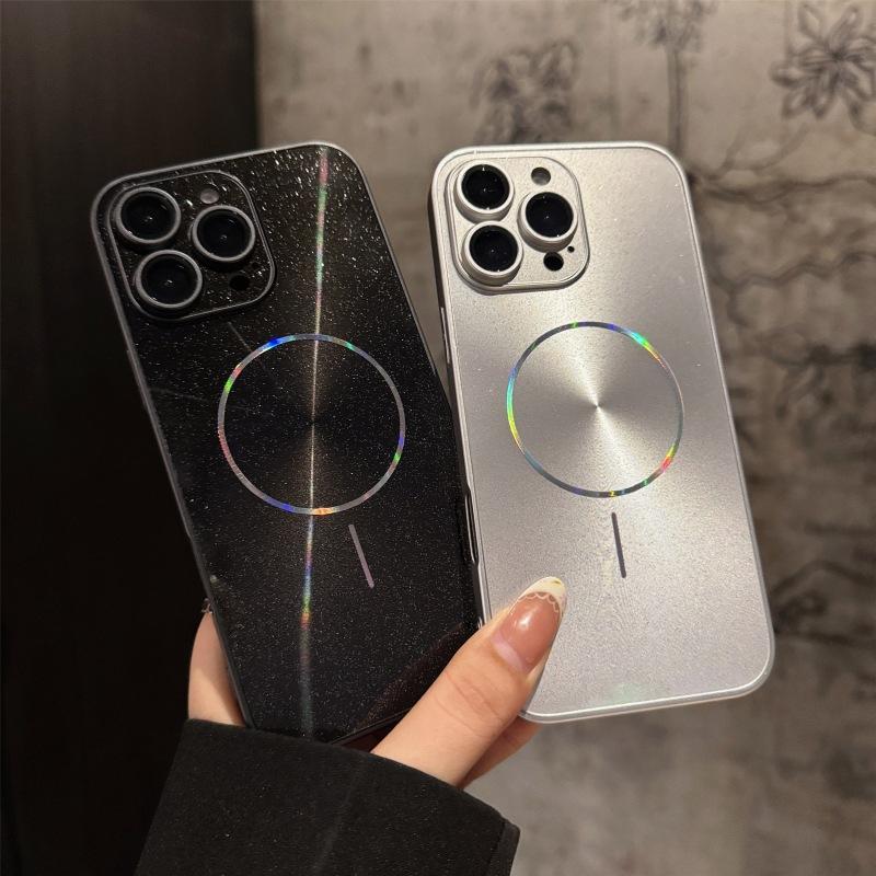 Noble Icicle Glitter Bling Full Coverage Lens Phone Case for iPhone 13-17 Pro Max Magsafe Dustproof Magnetic Wireless Crystal Lights Shockproof Protector for Girls & Boys