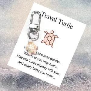 Cute Cartoon Sea Turtle Keychain - Marine Animal Series Vivid Bag Hanging Decor, 2025 Summer Creative Gift for Adults