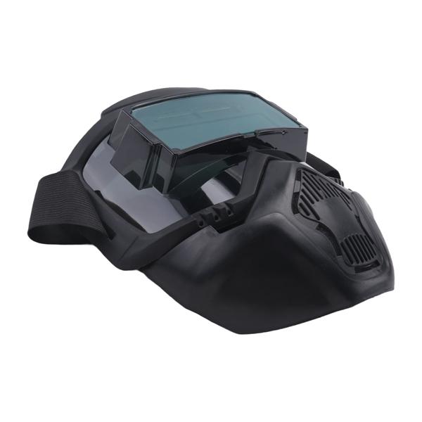 PC Auto Darkening Welding Glasses with Adjustable Strap & Removable Lens Anti-Splash Face Shield for Arc MIG TIG Welder