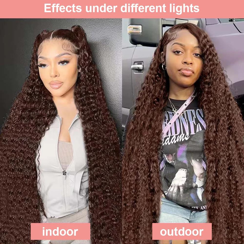 Bling Hair Chocolate Brown Color Deep Wave 13x4 Lace Front Human Hair Wig 180% Density 30 32Inch Hd Transparent 13x6 Lace Frontal Wigs For Black Women Bling Hair Chocolate Brown Color Deep Wave 13x4 Lace Front Human Hair Wig 180% Density 30 32Inch Hd Transparent 13x6 Lace Frontal Wigs For Black Women