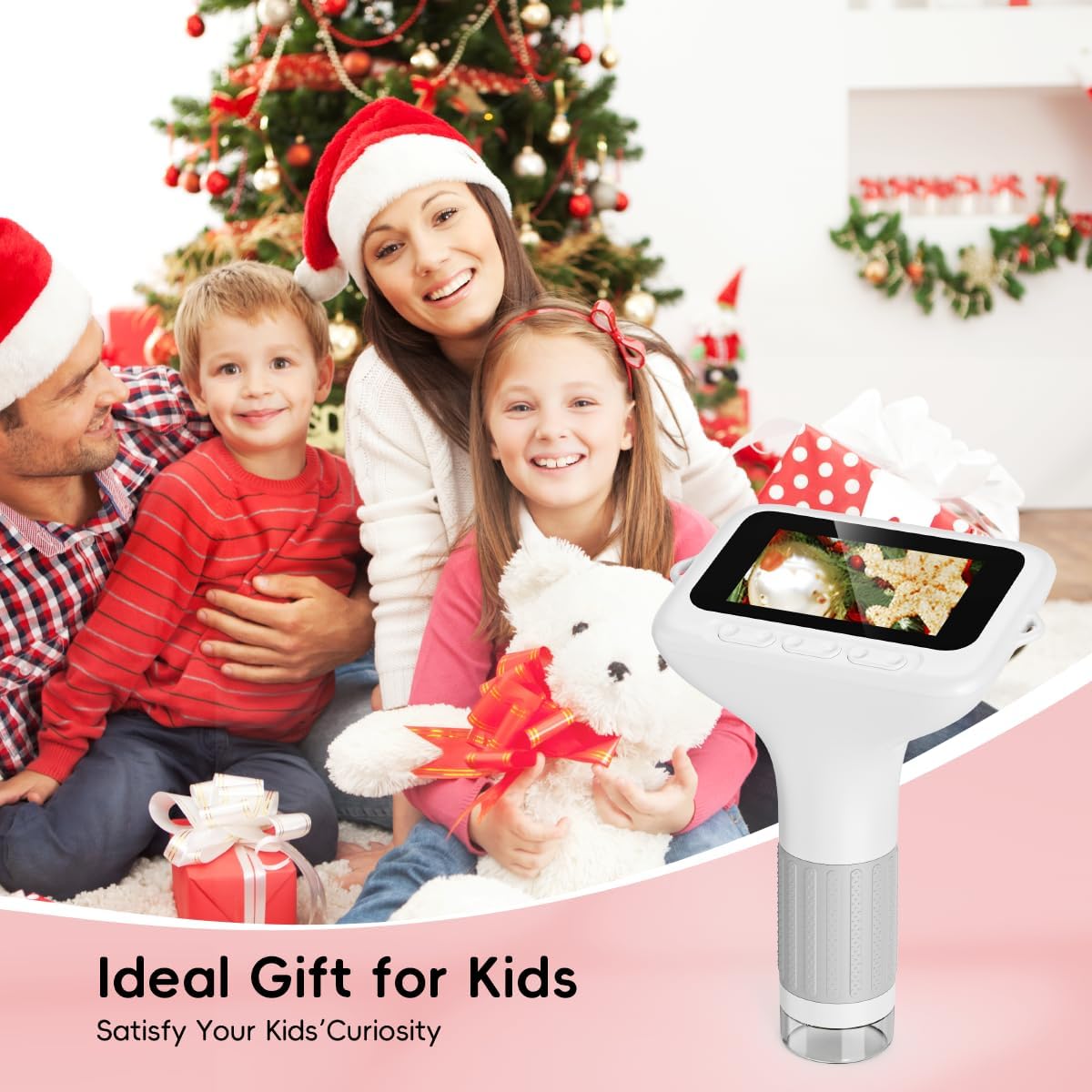 INSKAM 4K Upgraded Kid Microscope,3" Screen Rechargeable Mini Pocket Digital Microscope ,Edu Gift Age 4-6 8-12 Children Students,STEM learning Tool Teaching Supplies  Perfect Boys Girls Birthday Gift