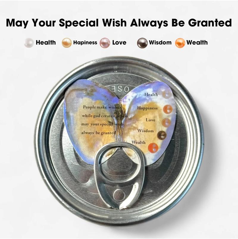 Wish Pearl Necklace Kit - Valentines Day DIY Jewelry with Oyster Shell, 18-Inch Sterling Silver Chain, AAA Grade Pearl & Pendant Holder