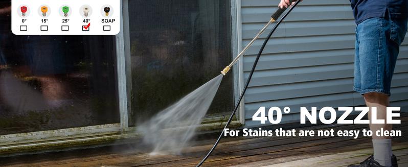 PowerSmart 2600 PSI 1.4 GPM Electric Pressure Washer with 4-Nozzle Kit & Foam Cannon, DW1026A