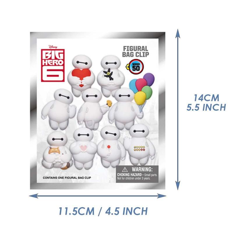 Disney Big Hero Officially licensed Keychain Blind Bag 1PC PVC 3D Form Figurine Bag Clip Charms Anime Movie Figure Collector Keyring Backpack Decor Blind Box Baymax