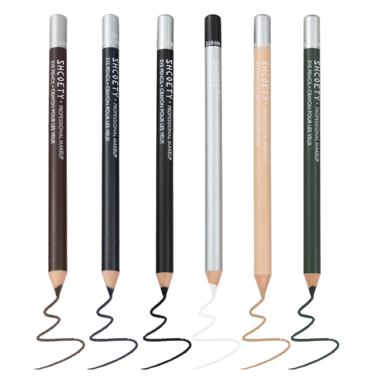 Professional Creamy Honey Eyeliner Pencil - 6 Colors, Gentle, Smooth Glide, Pigmented, All-Day Wear, Smudge-Proof Wooden Liner for Daily Waterline & Winged Eye Makeup, Fit for All Skin Tones