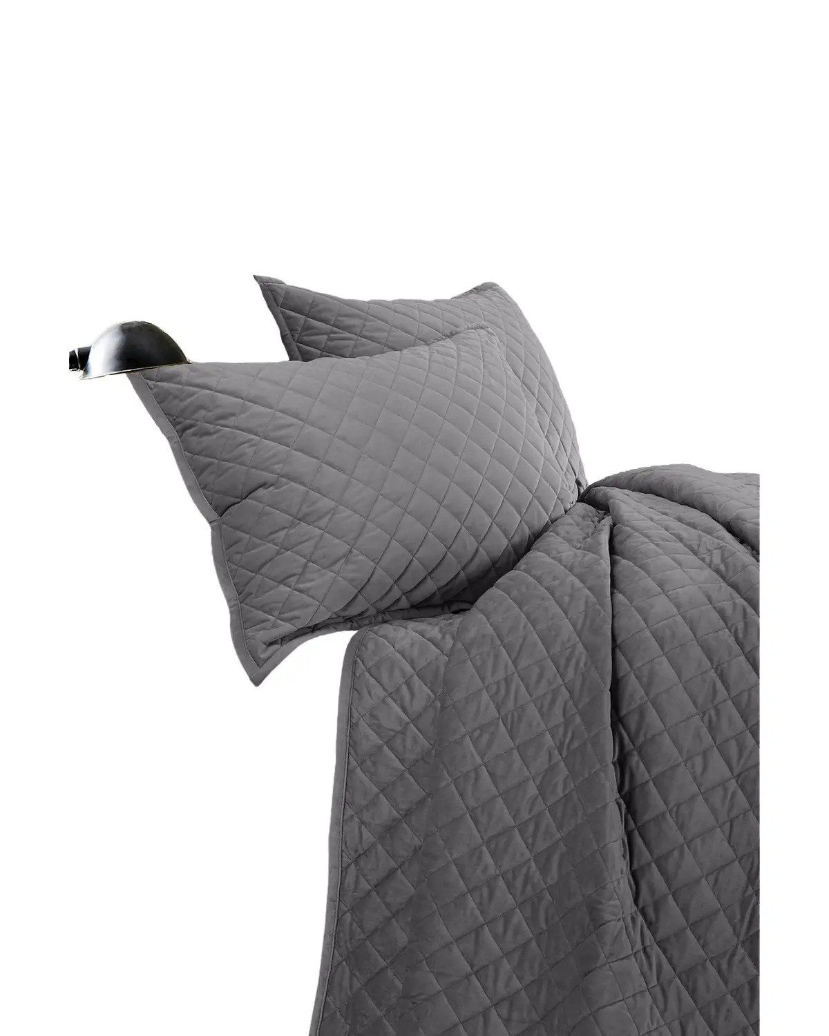 Hiend Accents Unisex Velvet Queen Quilt Set 3 Piece - Pk6300-Fq-Gr