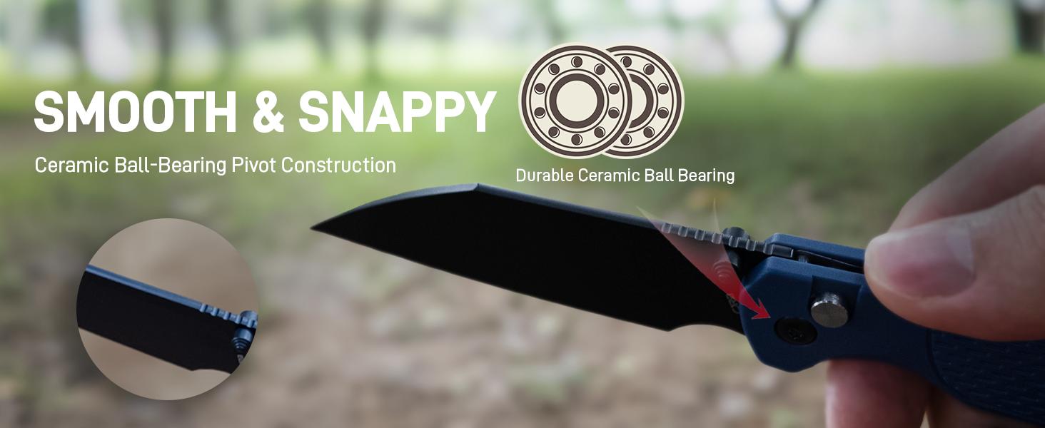 CJRB Pyrite-Light Pocket Folding Knife - 3.34'' AR-RPM9 Steel Blade, Pocket Clip, Multi-Tool Knife for Camping, Hiking & Fishing - Survival Gear