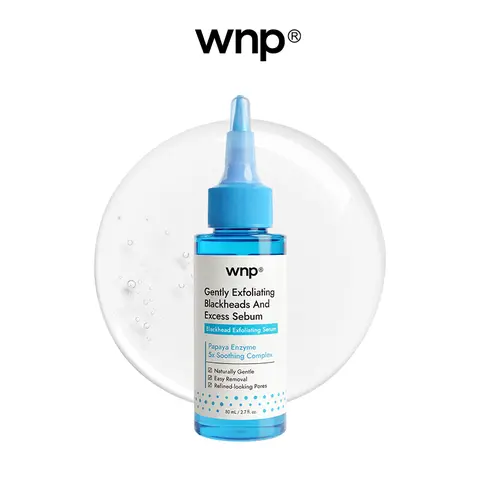 [WNP Official] Blackhead Exfoliating Serum (2-2.9 fl oz) - Papaya Enzyme, North American Witch Hazel, Cynanchum Paniculatum, Non-Toxic, Gentle Exfoliation, Pore Tightening, 10-Minute Clearer Pores, Blackhead Removal Aid