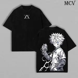 Killua Zoldyck T-Shirt – Hunter x Hunter Washed Oversized Anime Tee | Unisex Heavy Cotton Streetwear for Otaku & Manga Fans