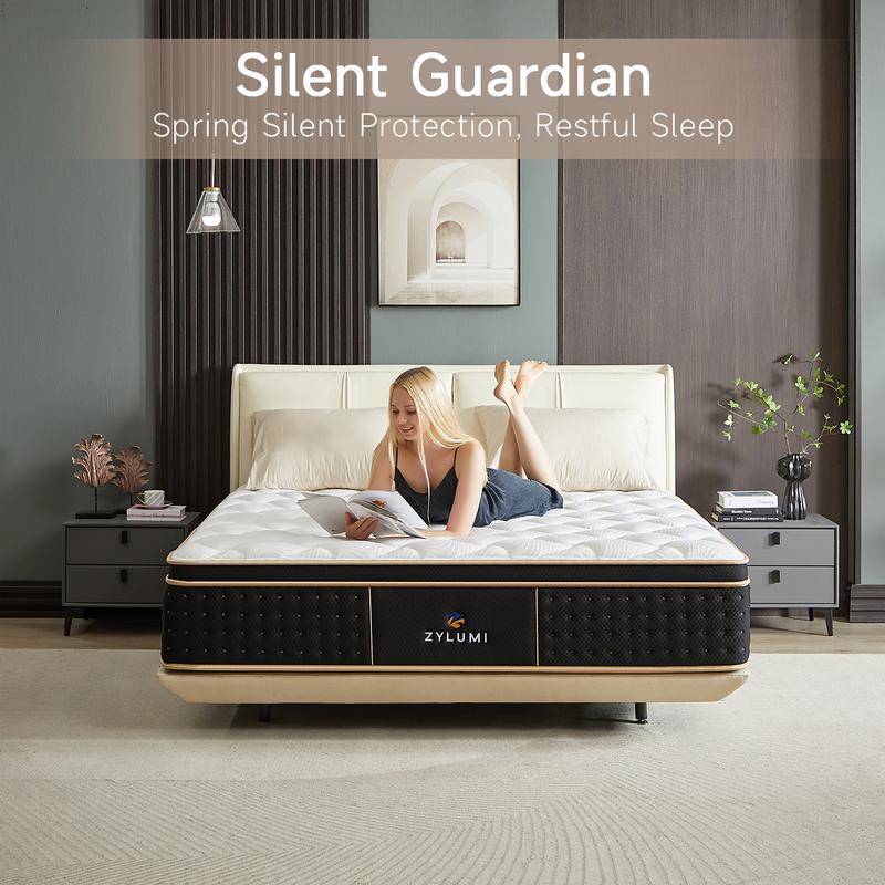 Clearance Sale | Final Stock | Hybrid Mattress 2.0 10–14 Inch Queen Bed Mattress Mattress in a Box, Memory Foam & Individual Pocket Springs, Motion Isolation, Pressure Relief