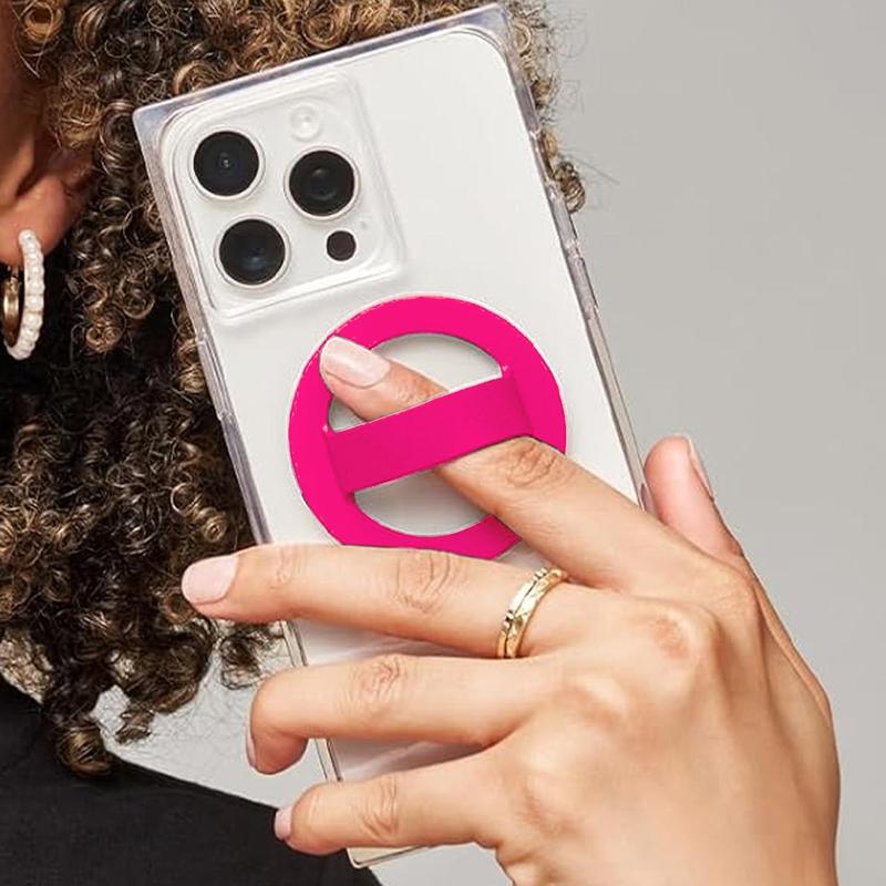 Magnetic Phone Grip Detachable Phone Holder, Silicone Soft MagSafe Loop Grips Accessories Smartphone Mount Cellphone Stand