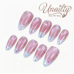 Unailty | Fairy Glow | Professional Salon-Quality Handmade Press-On Nails | High-Strength & Durable | Reusable