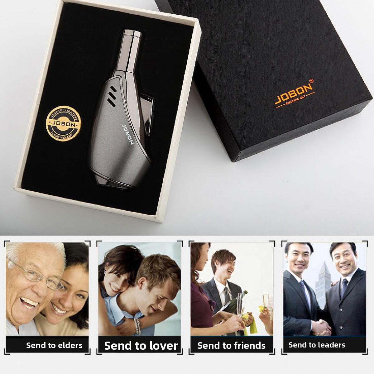 Classic Windproof Gas Lighter, Refillable Metal Igniter, Ideal For Indoor Candle, Fireplace And Outdoor Camping, Grill, BBQ Use, Safe And Portable (No Fuel)