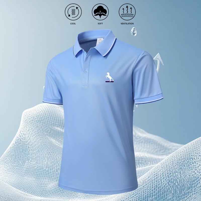 10 Pack New Summer Plain Polo Shirts Men Thin Comfortable Breathable Turn Down Collar Short Sleeve T-Shirt Outdoor Golf Tennis Clothes