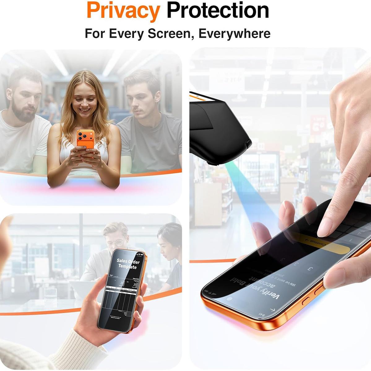 Auto Fit Privacy Film for Samsung S24 Series 9H+ Scratch Resistant Fingerprint Free Full Coverage Screen Protector