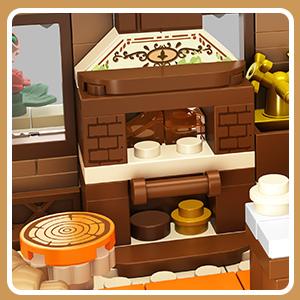 City Bakery Cafe House Building Set with Light, 1289 PCS Baking Shop Toy for Ages 8-12+ - Includes Coffee Cake, Soft Bread, and Light Sets Adjustable City Bakery Cafe House Building Set with Light, 1289 PCS Baking Shop Toy for Ages 8-12+ - Includes Coffee Cake, Soft Bread, and Light Sets Adjustable