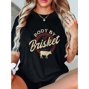 100% Cotton Body By Brisket - Pitmaster BBQ Lover Smoker Grilling T-Shirt