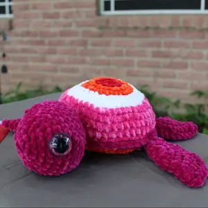 Lesbian Pride Crochet Sea Turtle