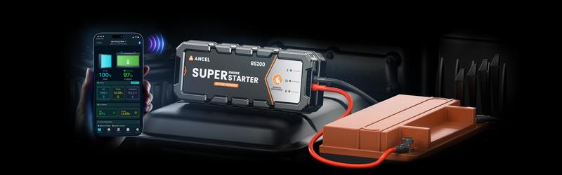ANCEL BS200 700A Super Jump Starter with App Battery Check for 12V Cars & SUVs (Gas ≤3.0L / Diesel ≤2.5T)