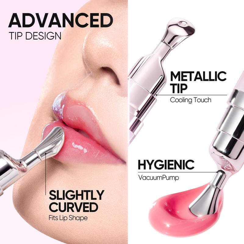 [New Shade Launch] SKINTIFIC Hydrating Brightening Lip Serum with Hyaluronic Acid & Peptide for Radiant Lips Gentle Glossy Korean Beauty Makeup Balm Shea Smooth Moisture with Cooling Metal Roller Applicator