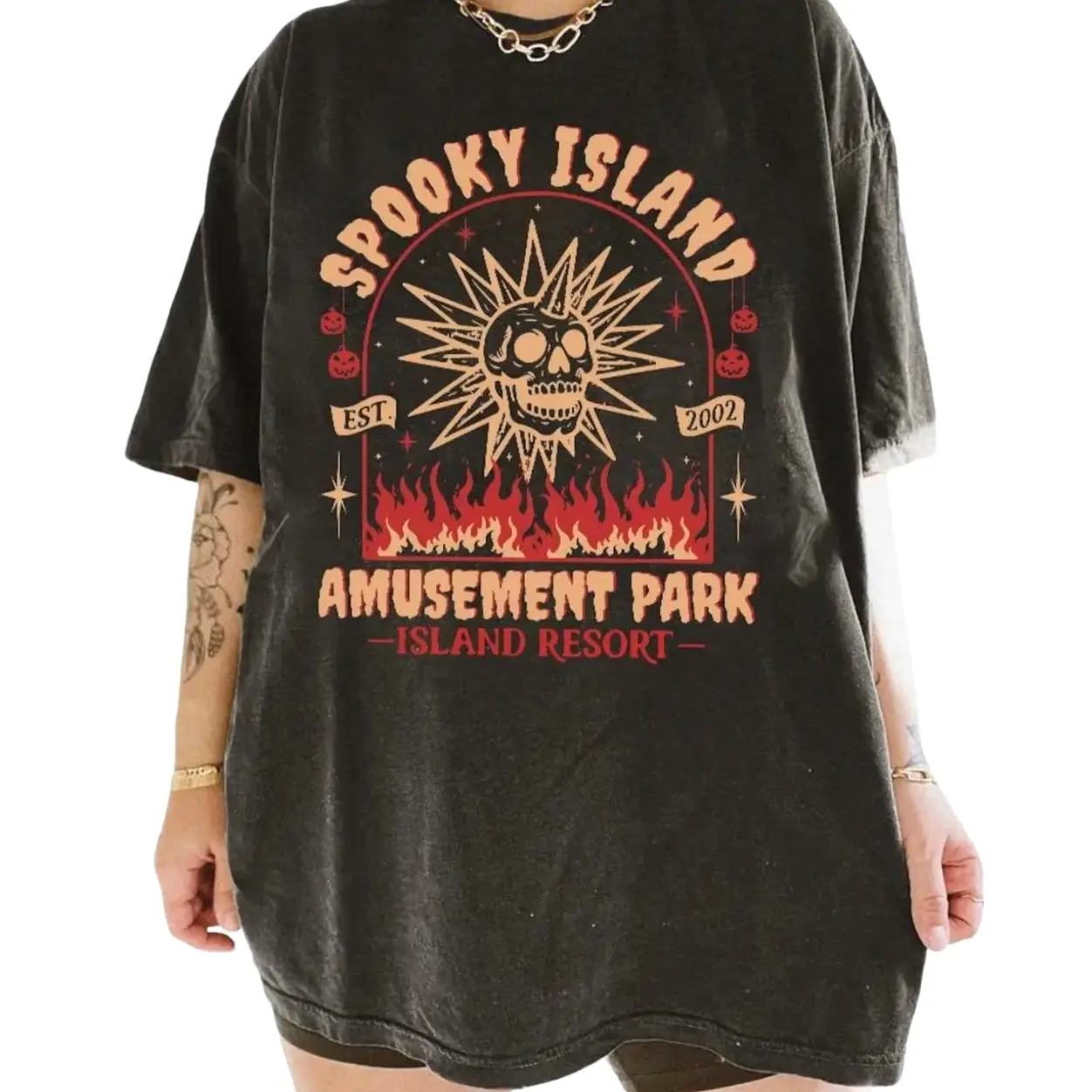 Spooky Island Amusement Park Shirt, Retro 2000s Halloween Movie Shirt, Summer Spooky, 90s Nostalgia Halloween Shirt for Halloween