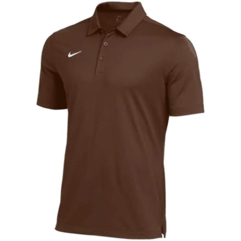 Nike Men's Dri-FIT Polo Shirt – Moisture-Wicking Breathable Mesh Short Sleeve Golf Shirt with 3-Button Placket | Athletic Performance Collared Polo for Sports Business Casual Everyday | Polyester