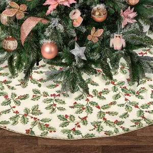 Lenox Golden Holly Tree Skirt