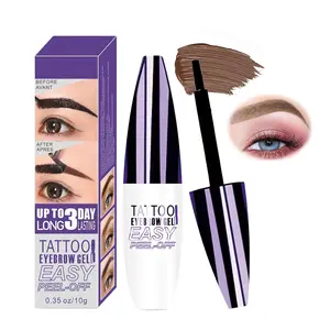3D Flawless Eyebrow Tattoo Gel - Peel Off Brow Tint,3-Day Long Lasting,Waterproof/Sweatproof,Natural Hair-Stroke Finish for Beginners,Sensitive Skin Safe