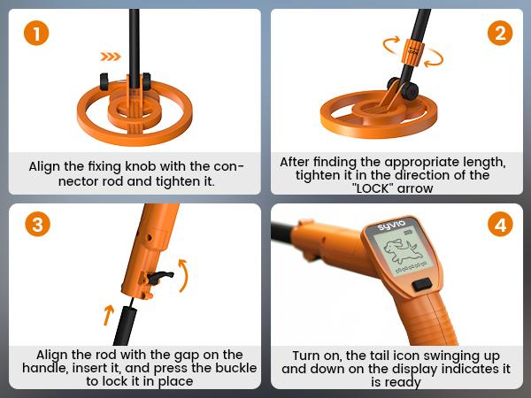 【Best Gift】2 off-Syvio Children's Metal Detector, Adjustable 27.5”-37.8” Metal Detector for Kids with Intuitive LCD Display, Lightweight Kids Metal Detectors with 6” Search Coil for Exploration Hiking, Gift for Boys & Girls Learning Machine