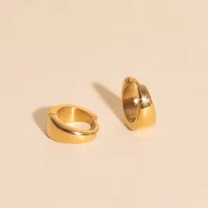 Chunky Teardrop Mini Huggie Hoop Earrings