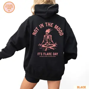 Chronic Illness Skeleton Hoodie – Spoonie Awareness Back Print Hoodie, Ehlers Danlos POTS Dysautonomia Graphic Pullover, Rare Disease Support Gift