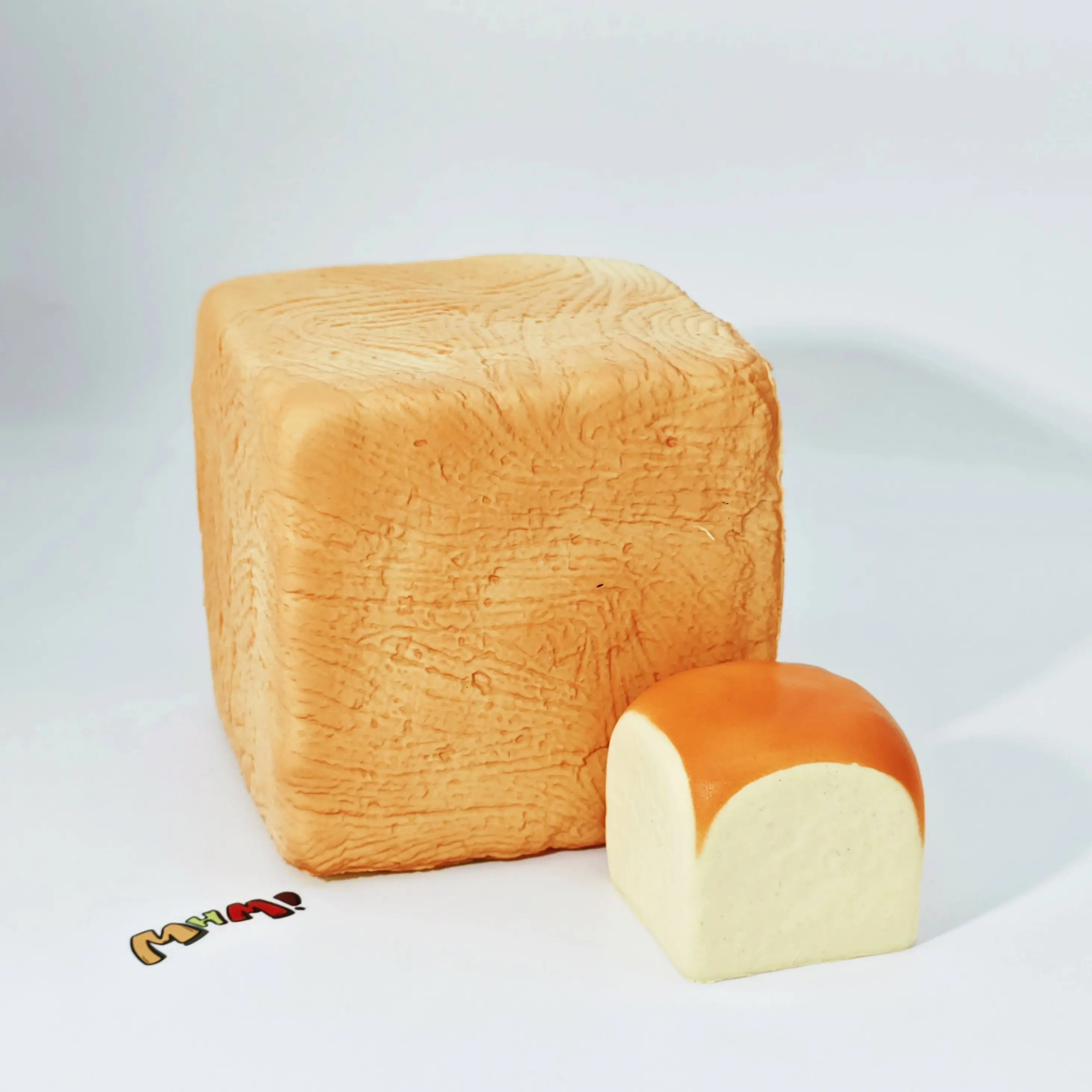 MHM Super Raw Toast Slow-Rising Squishy Toy, Soft Bread Foam Sensory Stress Reliever, Unisex Food-Theme Squishy Fidgets, Cute Companion Gift