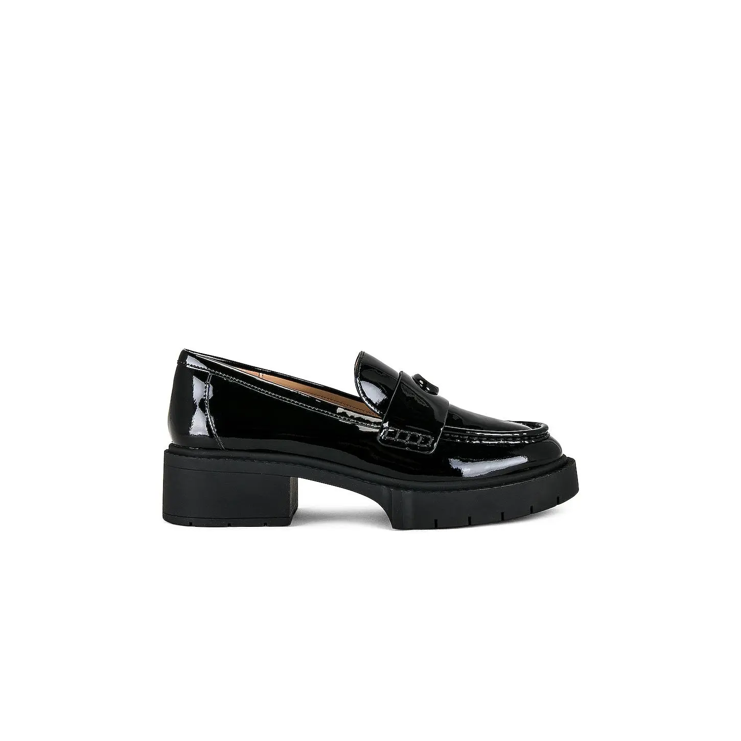 Coach Leah Loafer in Black Patent