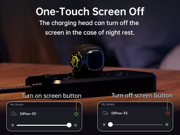 Divoom Dipow 35W USB-C Charger Fast GaN with DIY Pixel Display Foldable Compact Wall Block Power Adapter for iPhone 16/15 MacBook iPad Galaxy S23/S24 Switch Charging Portable