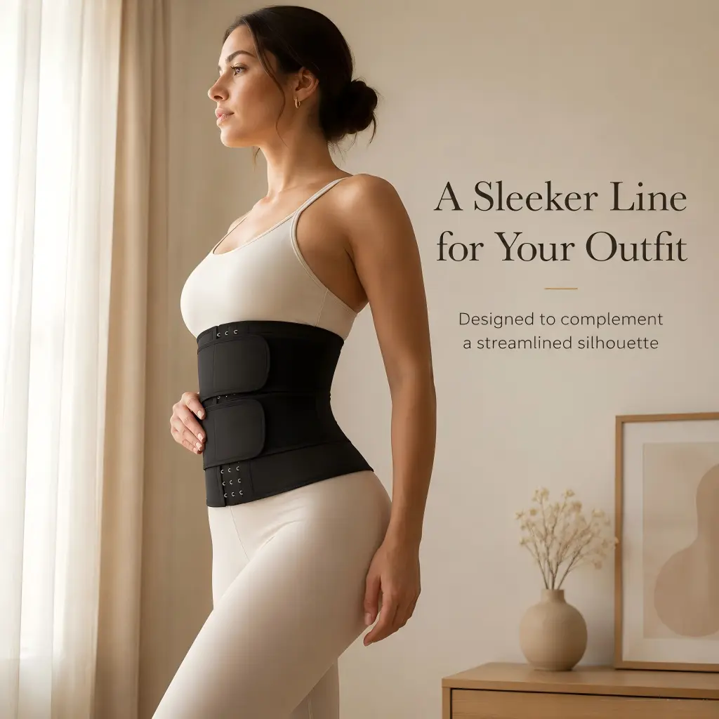 Adjustable Waist Trainers Shapewear Belt for Tummy Control, 3-Layer Compression with Back Support & Hook-and-Loop Closure, Women, Corset, Fabric, Fit, Everyday, Breathable, Stretchy, Workouts, Flexible Fit, Layered Straps
