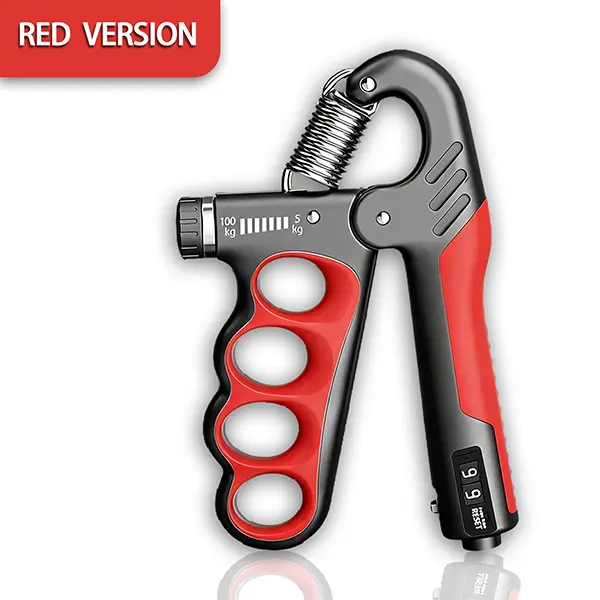 Adjustable Grip Strengthener with Auto-Counting Digital Counter, 5-100KG Resistance Forearm Exerciser, Ergonomic Non-Slip Design, Durable Spring Construction, Adjustable Gym Equipment for Home Workout & Hand Rehabilitation, Hand-Size Compatible