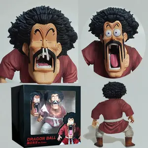 18cm DBZ Mister Satan Hercule Figure, Replaceable Head Anime PVC Collectible Toy Gift