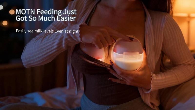MomMed S33 Luma Built-In Night Light & Pain-Free Breast Pump For Night Pumping,Wearable Breast Pump, Electirc Portable Breast Pump, Breastfeeding Pump with 4 Modes & 9 Levels, 17/19/21mm Flange Inserts Babypump