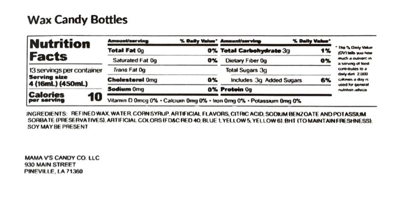 Wax Bottle Candy 1lb or 3lb with Side of Mama V’s Flavor Frenzie Powder Sour Candy Snack Extreme Sour Wax Candy - Bonbon, Sweet