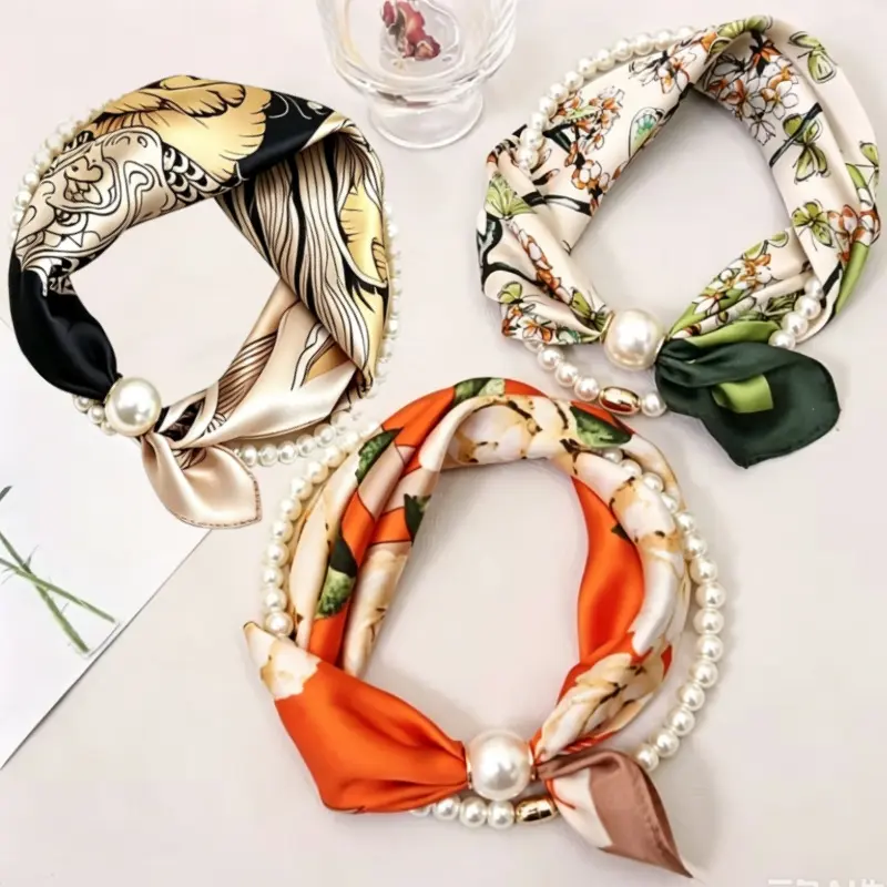 3pcs Set New Style Scarf, Versatile European and American Style Light Luxury Artistic Neck Warmer Scarf