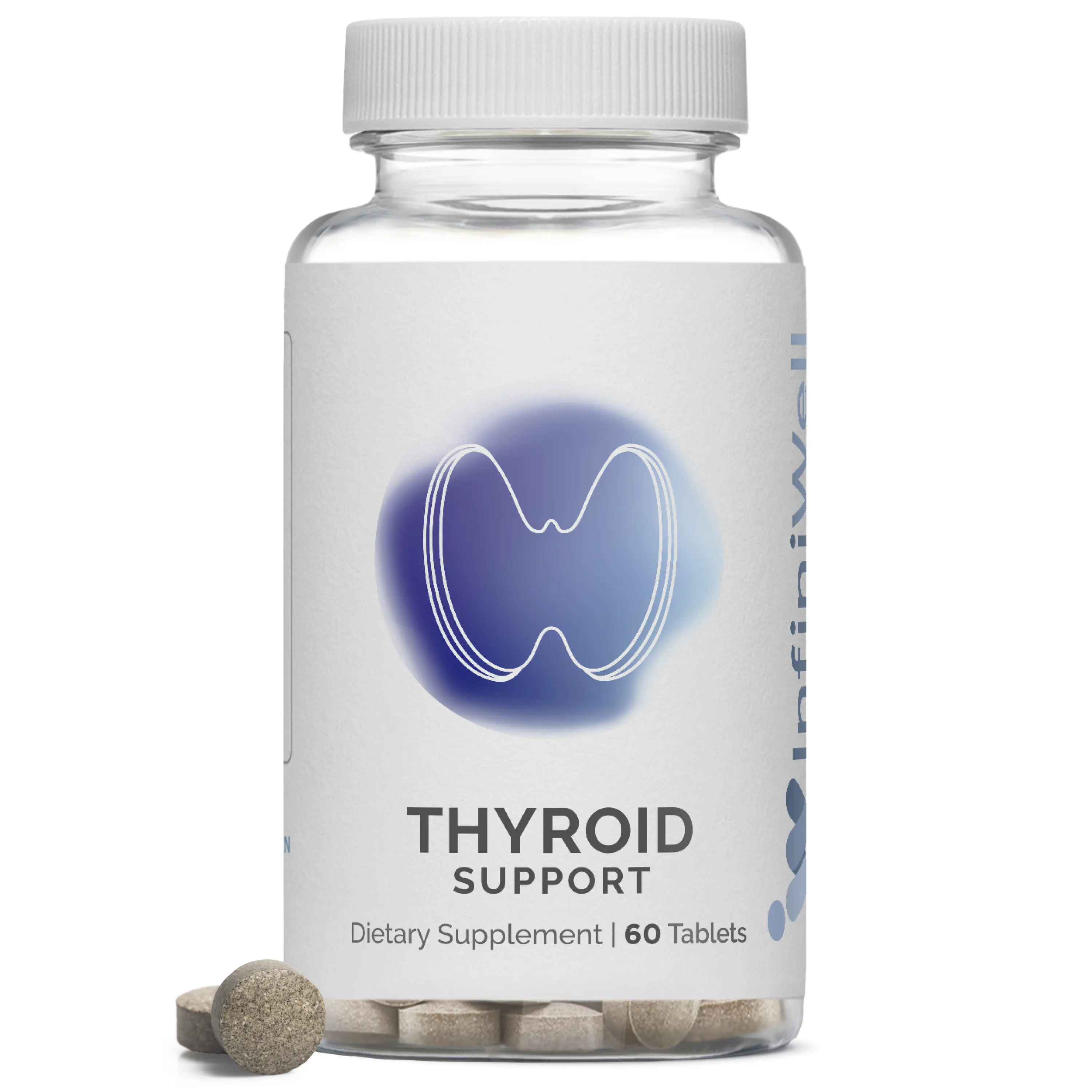 InfiniWell Thyroid Support Capsules with Selenium, Iodine & Vitamin K2, Daily Metabolism Support Supplement for Men & Women
