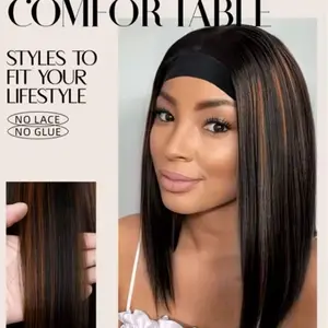 Headband Wig 12 Inch Bob Headband Wigs