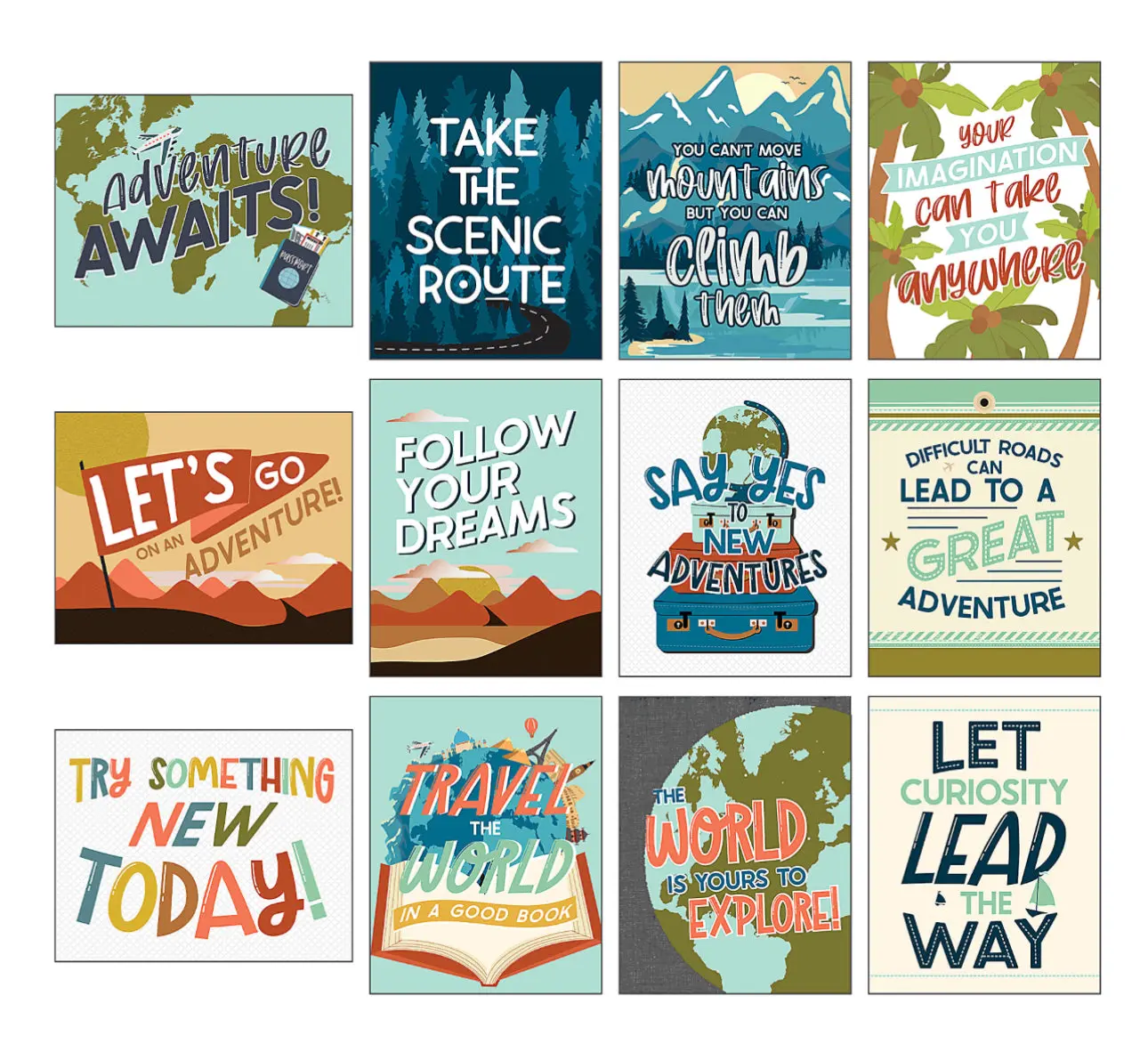 MINI POSTERS LET'S EXPLORE POSTERS - MINI POSTER SET