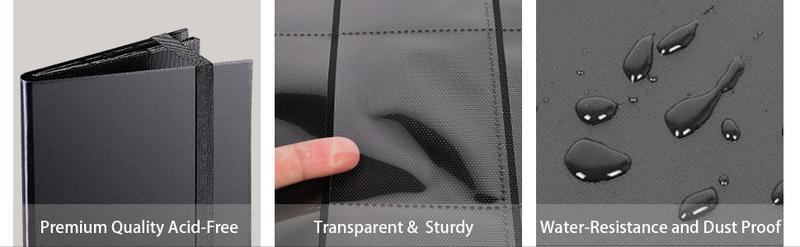 Cards 9 Pocket Strap Binder 360 Side Loading Pockets for Soccer Basketball Sports Hockey Cards Archival Safe Acid Free Trading Card Album 20 Pages Side Loading