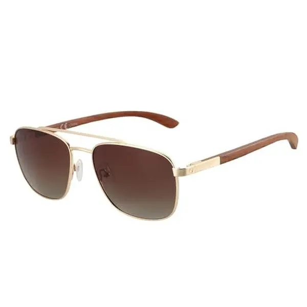 ZENOTTIC Unisex Retro Aviator Sunglasses, Wooden & Metal Frame with Polarized UV400 Lenses to Improve Contrast for Driving, Fishing & Climbing