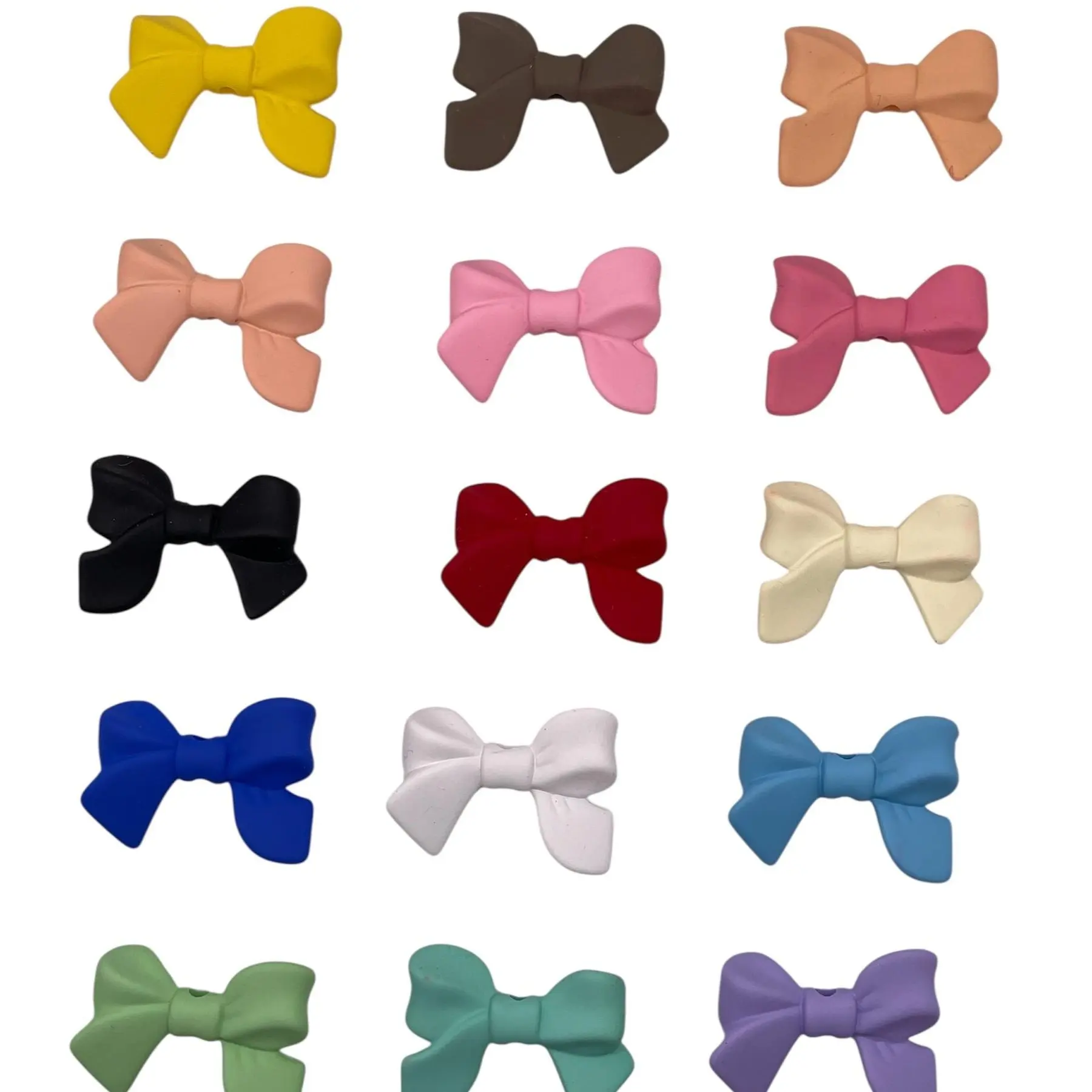 Assorted Bow Beads for DIY Crafts in Vibrant Colors Perfect for Crafting and Decorative Projects