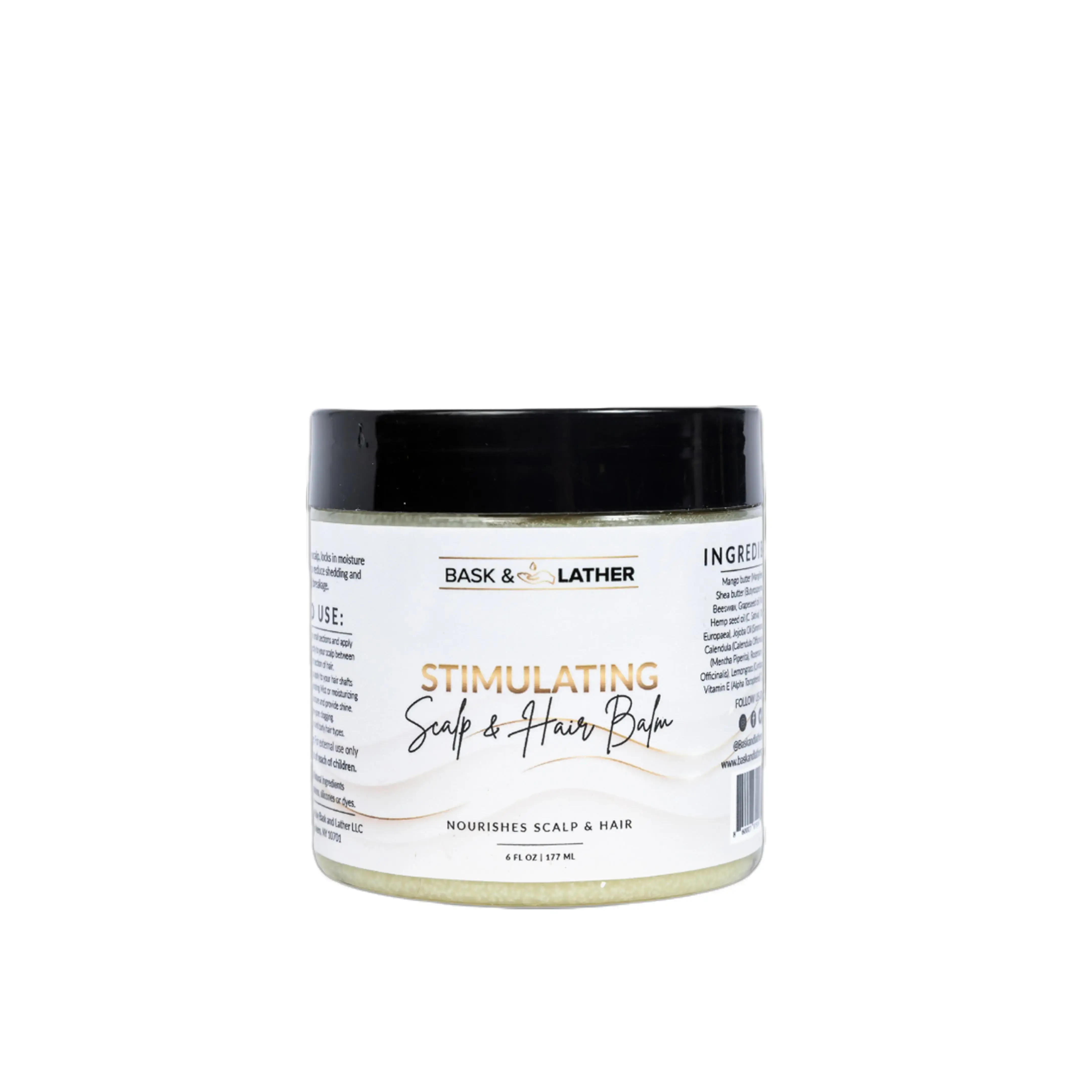 Stimulating Scalp and Hair Balm, Shea Butter and Mango Butter Blend for Moisturizing Haircare